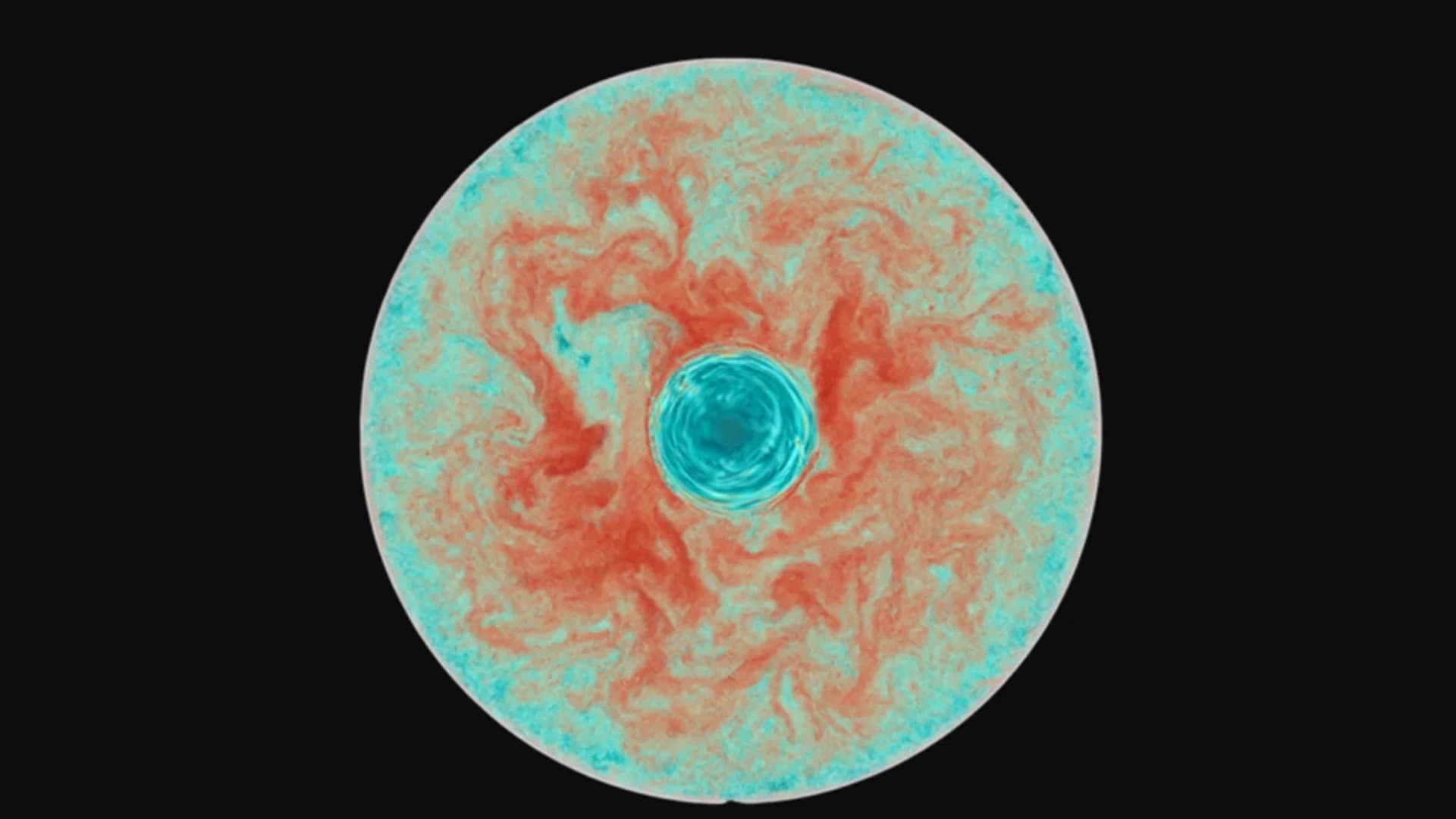 Supercomputers expose how spinning red giants remix their cores